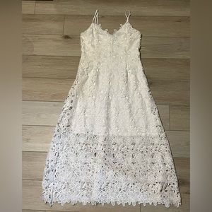 Express White Midi Cocktail Dress